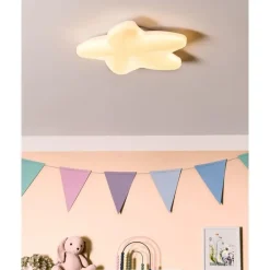Plafondlampen-Beliani SURNA - Plafondlamp LED - Wit - Acryl