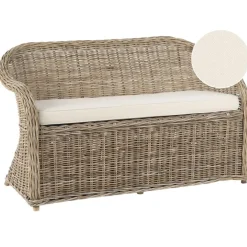 Loungebanken-Leen Bakker SUSUA - Tuinbank - Gebroken wit - Rotan