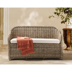 Loungebanken-Leen Bakker SUSUA - Tuinbank - Gebroken wit - 150 cm - Rotan
