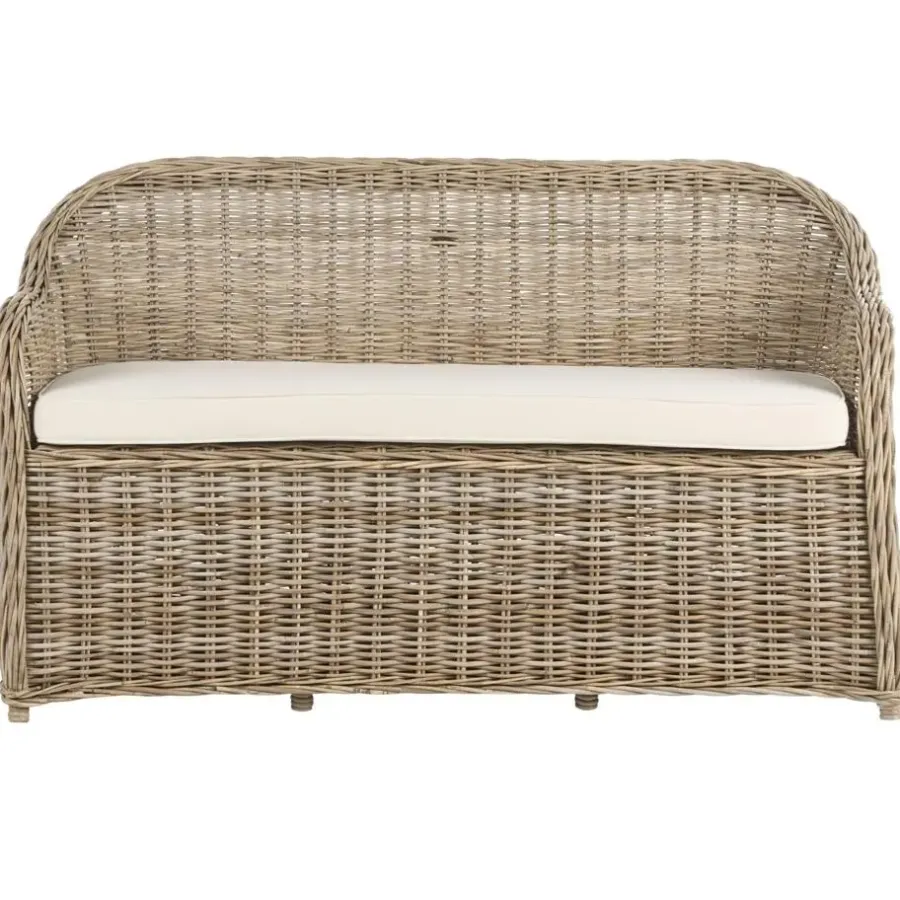 Loungebanken-Leen Bakker SUSUA - Tuinbank - Gebroken wit - 150 cm - Rotan