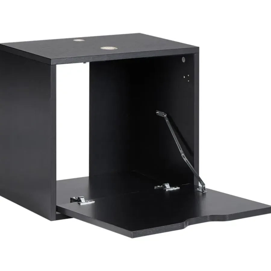 Wastafelkasten-Leen Bakker SUZANO - Badkamermeubel - Zwart - 44 x 40 cm - MDF
