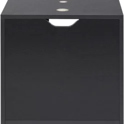 Wastafelkasten-Leen Bakker SUZANO - Badkamermeubel - Zwart - 44 x 40 cm - MDF
