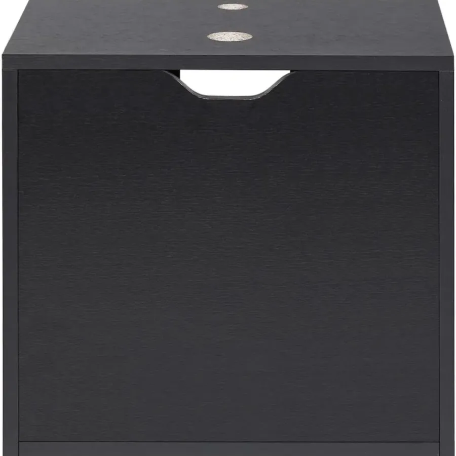 Wastafelkasten-Leen Bakker SUZANO - Badkamermeubel - Zwart - 44 x 40 cm - MDF