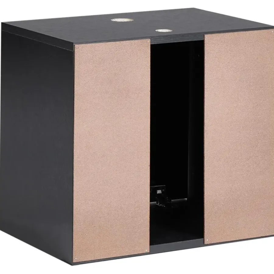 Wastafelkasten-Leen Bakker SUZANO - Badkamermeubel - Zwart - 44 x 40 cm - MDF