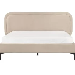 Twijfelaars-Beliani SUZETTE - Tweepersoonsbed - Beige - 140 x 200 cm - Polyester