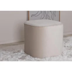 Poefen-Svea - Arlo poef - velvet - beige