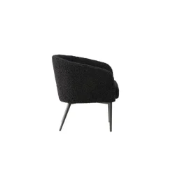 Svea - Bianca fauteuil - teddy - zwart