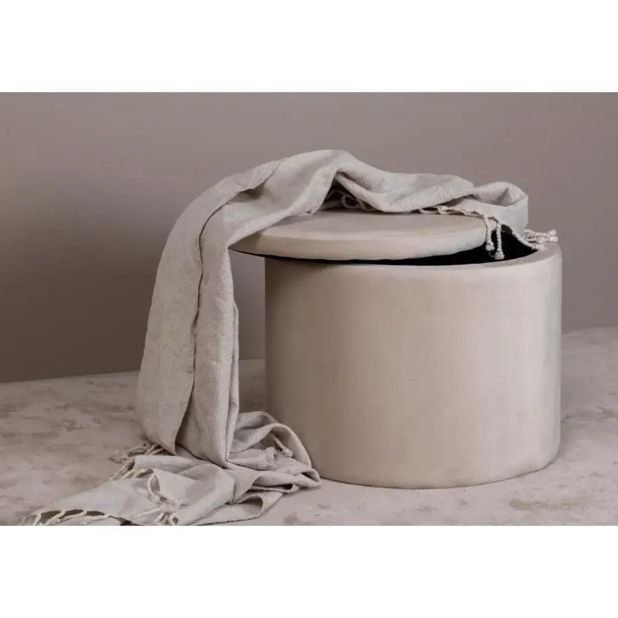 Svea - Blaze poef - velvet - beige