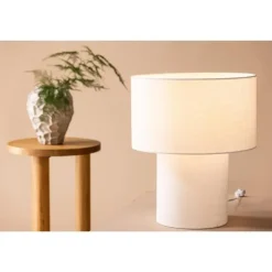 Tafellampen-Svea - Koda ronde tafellamp - ø 35 cm - wit
