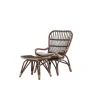 Tuinstoelen-Svea - Leila loungestoel - donker walnoot - rattan