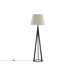 Staande Lampen-Svea - Nala vloerlamp - 160 cm - linnen - zwart