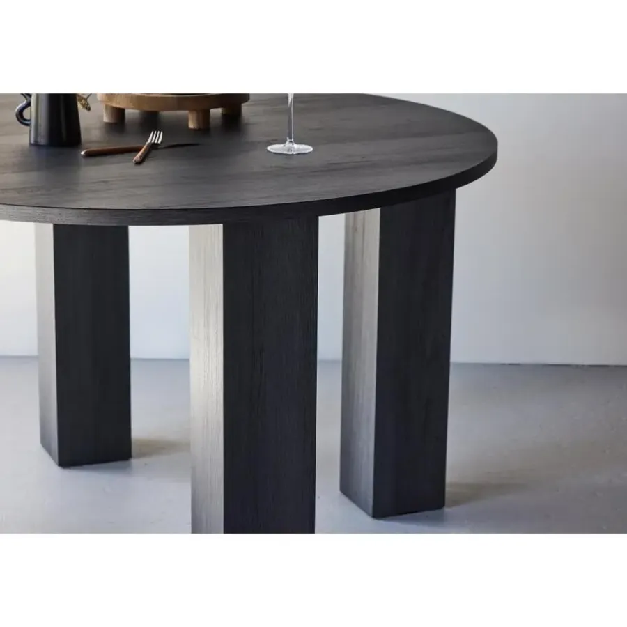 Ronde Eettafels-Svea - Noémie ronde eettafel - ø120 cm - zwart