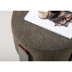 Svea - Nova hocker - boucle - donkergrijs