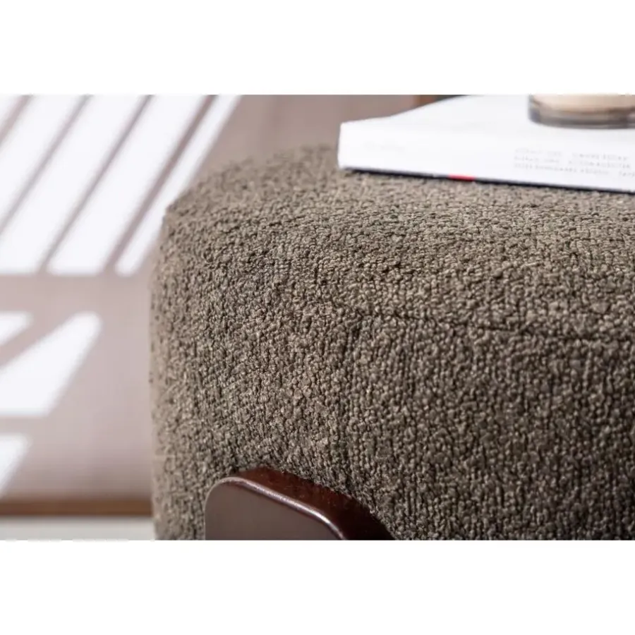 Svea - Nova hocker - boucle - donkergrijs