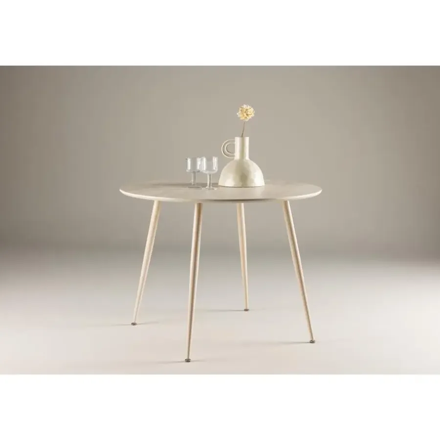 Ronde Eettafels-Svea - Sano ronde eettafel - ø100 cm - whitewash