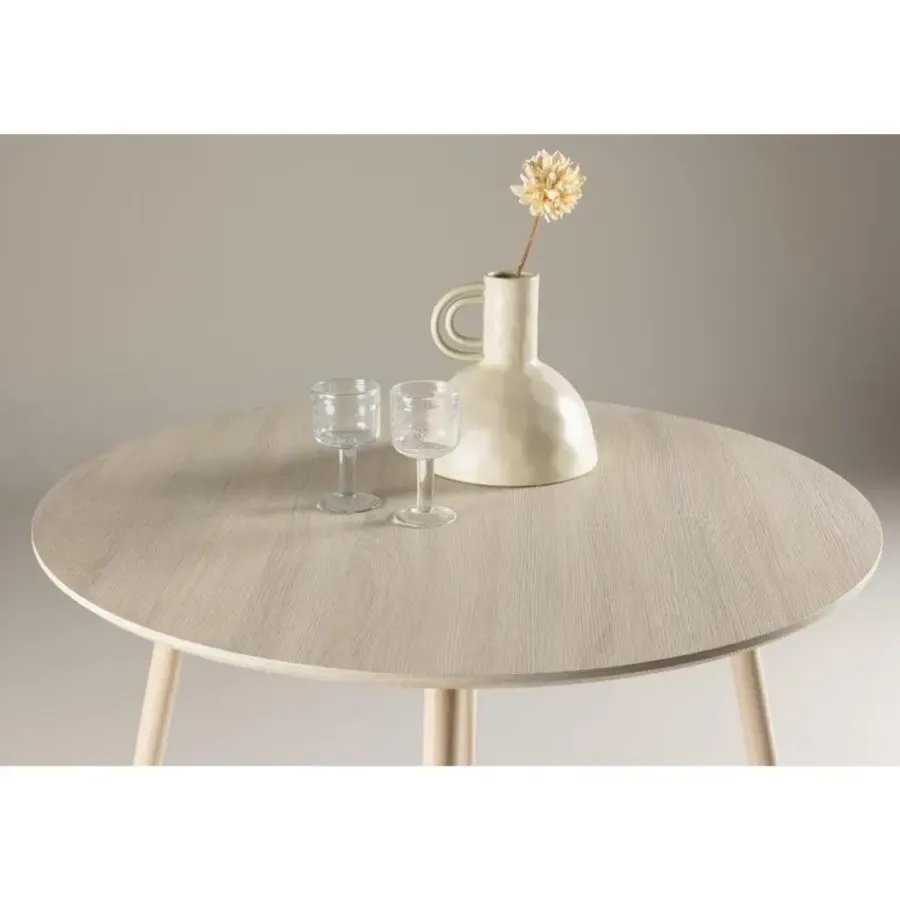 Ronde Eettafels-Svea - Sano ronde eettafel - ø100 cm - whitewash