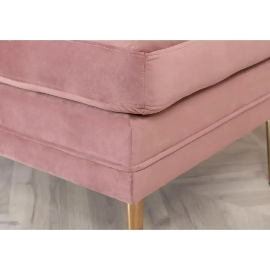 Hockers En Voetenbanken-Svea - Tess hocker - velvet - roze
