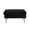 Svea - Tess hocker - velvet - zwart
