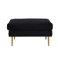 Svea - Tess hocker - velvet - zwart