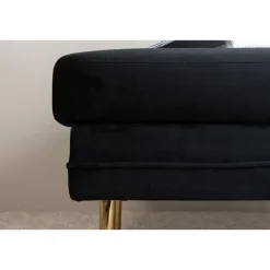 Svea - Tess hocker - velvet - zwart