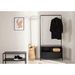 Kapstokken-Svea - Zanda kledingrek - 175 x 100 cm - zwart