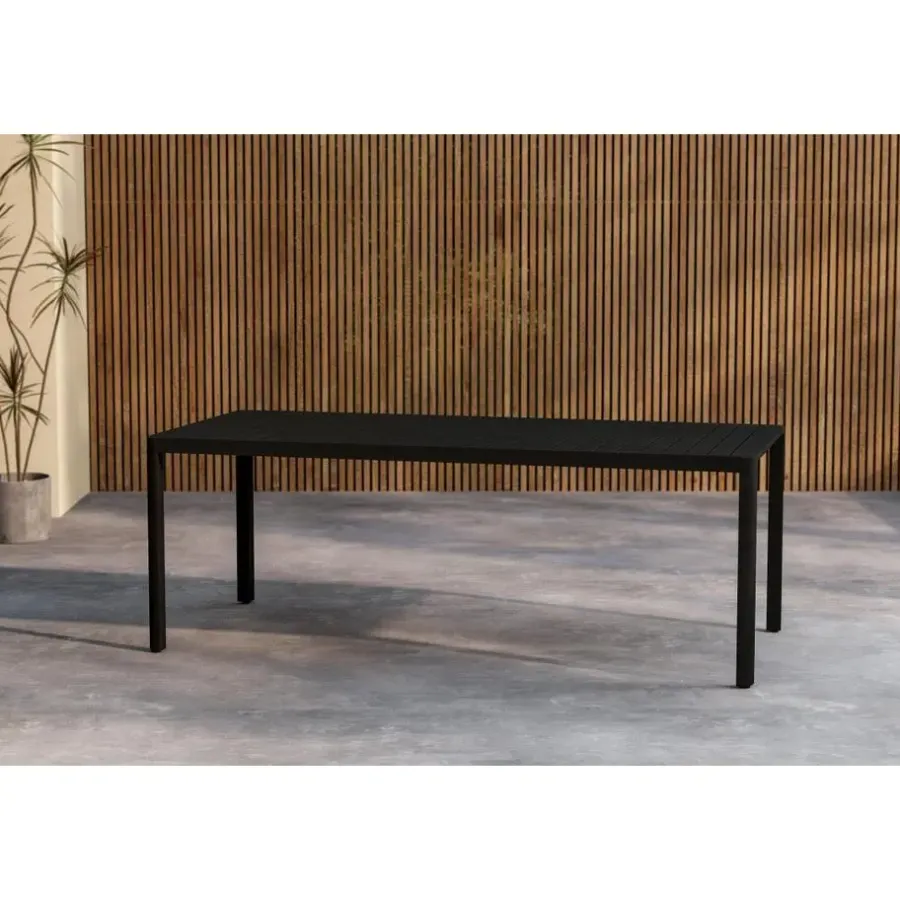 Tuintafels-Svea - Zoe eettafel - 200 x 90 x 72 cm - zwart