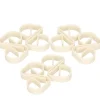 Tuindecoratie-Bellatio Design Tafelkleed - 12st - vastzet klemmen - wit - 5 cm