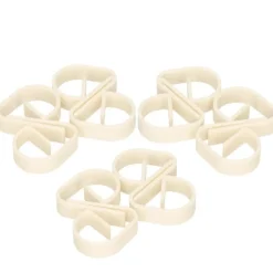 Tuindecoratie-Bellatio Design Tafelkleed - 12st - vastzet klemmen - wit - 5 cm
