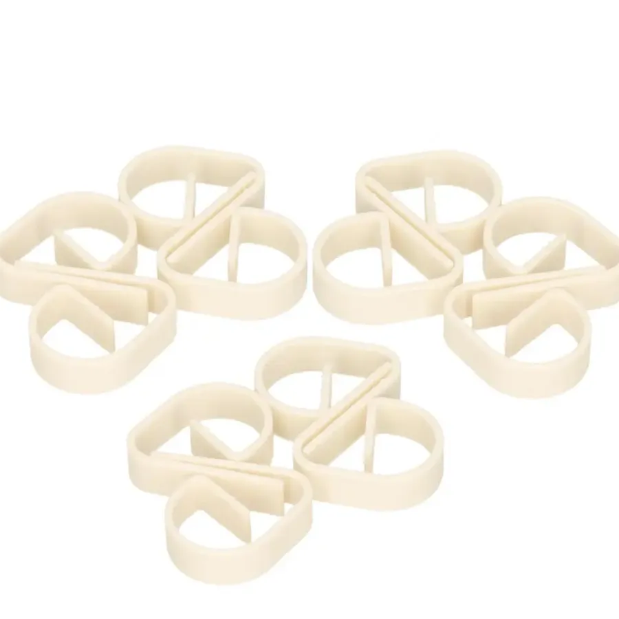 Tuindecoratie-Bellatio Design Tafelkleed - 12st - vastzet klemmen - wit - 5 cm