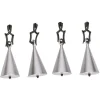 Merkloos Tafelkleedgewichtjes kegels - 4x - zilver - 7 cm - Tuin