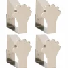 Merkloos Tafelkleedklemmen - 4x stuks - zilverkleurig - handjes - 5 cm