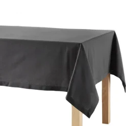Tafelkleden-Wicotex Tafelkleed/tafellaken - antraciet - 140 x 240 cm - katoen stof