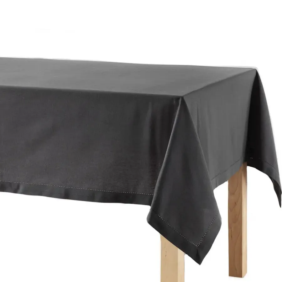 Tafelkleden-Wicotex Tafelkleed/tafellaken - antraciet - 140 x 240 cm - katoen stof