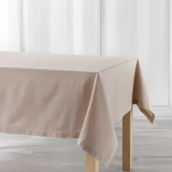 Wicotex Tafelkleed/tafellaken - taupe - 140 x 240 cm - katoen stof