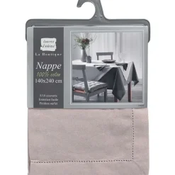 Wicotex Tafelkleed/tafellaken - taupe - 140 x 240 cm - katoen stof