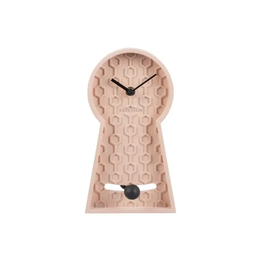 Karlsson Tafelklok Pendulum - Roze - 25x14x25cm