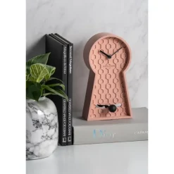Karlsson Tafelklok Pendulum - Roze - 25x14x25cm