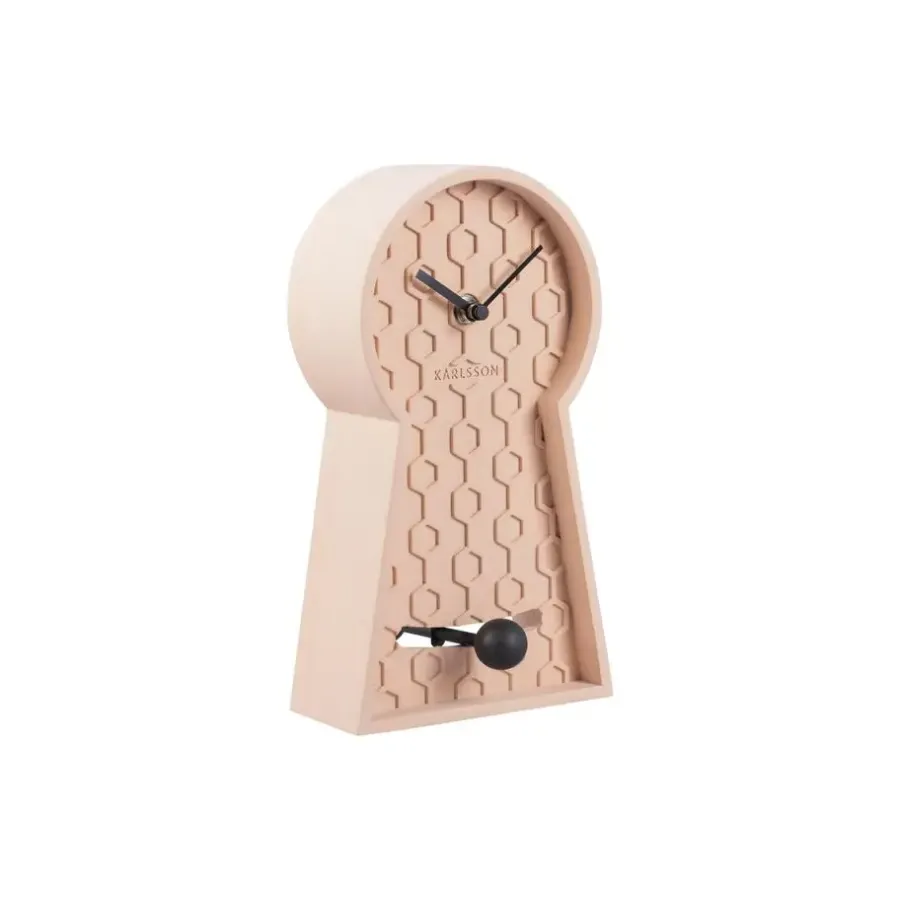 Karlsson Tafelklok Pendulum - Roze - 25x14x25cm