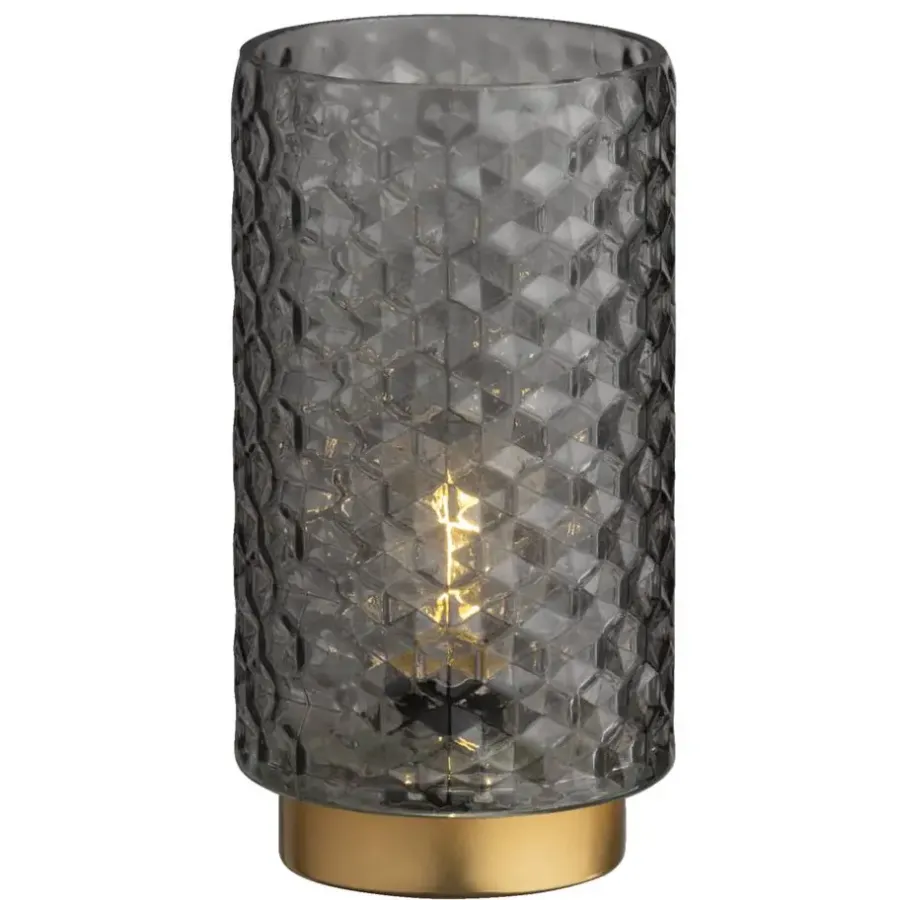 Tafellampen-Leen Bakker Tafellamp Cordoba LED - grijs - 20xØ10,5 cm