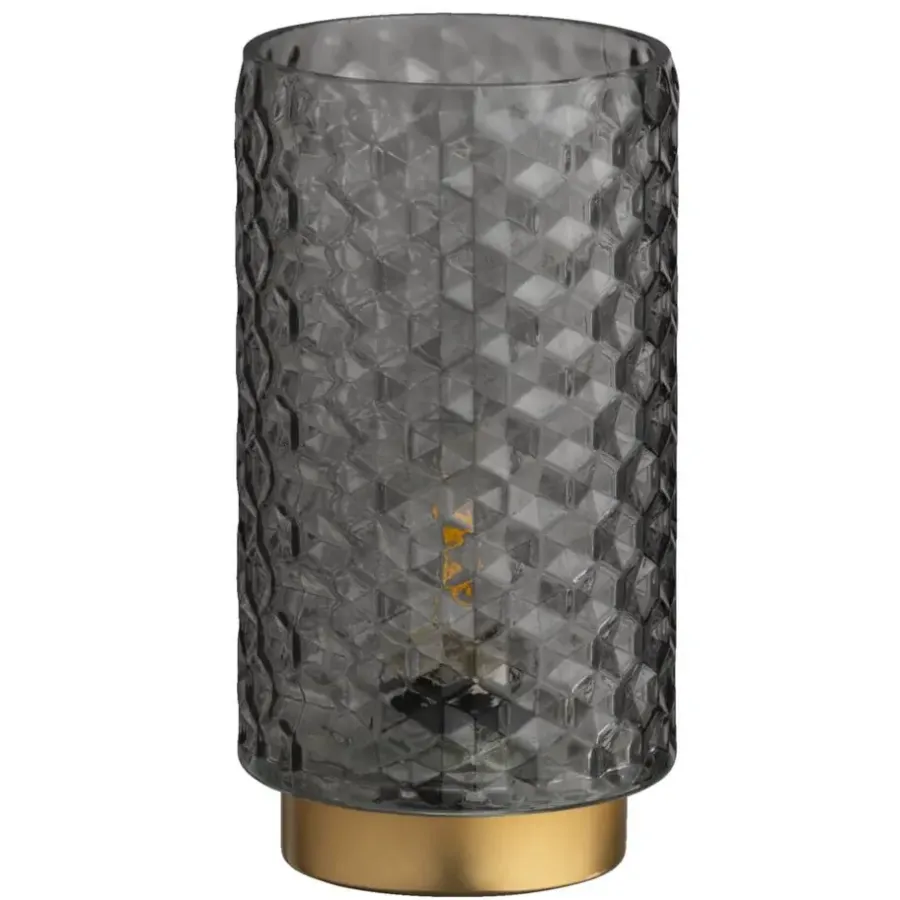 Tafellampen-Leen Bakker Tafellamp Cordoba LED - grijs - 20xØ10,5 cm