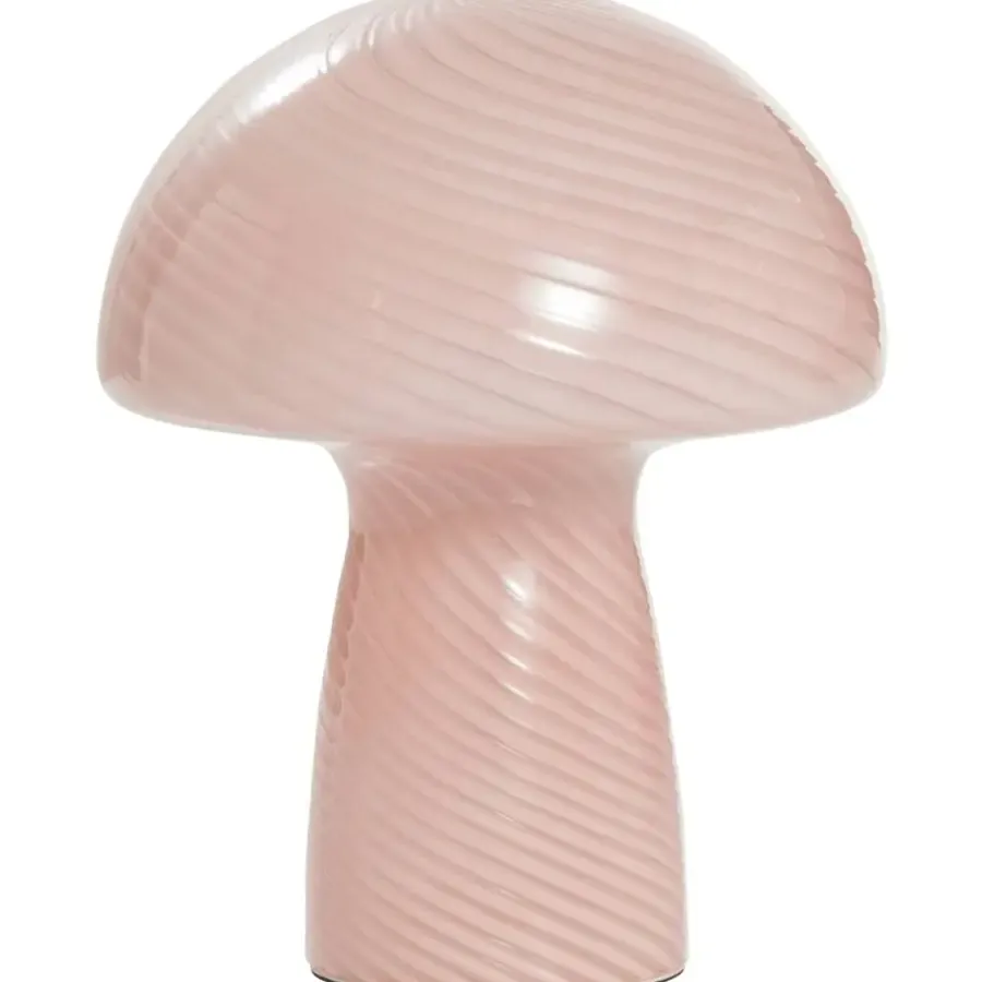 Leen Bakker Tafellamp Fae - roze glas - E14 - 23xØ18 cm