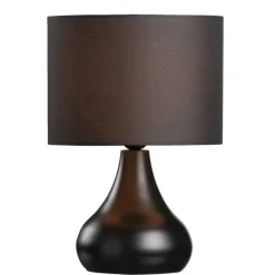 Tafellampen-Leen Bakker Tafellamp Gritt - zwart - Ø25 x 36 cm