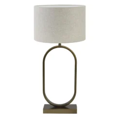 Tafellampen-Light & Living Tafellamp Jamiri/Livigno - Ant, Brons/Naturel - Ø30x67cm