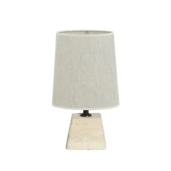 Tafellampen-Light & Living Tafellamp Kardan/Breska - Zand/Wit - 21x17,5x42cm