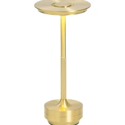 Tafellampen-Leen Bakker Tafellamp Lux goudkleur USB LED - 27,5x13x13 cm