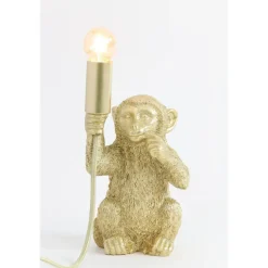 Light & Living Tafellamp Monkey - Goud - 13x12,5x23,5cm