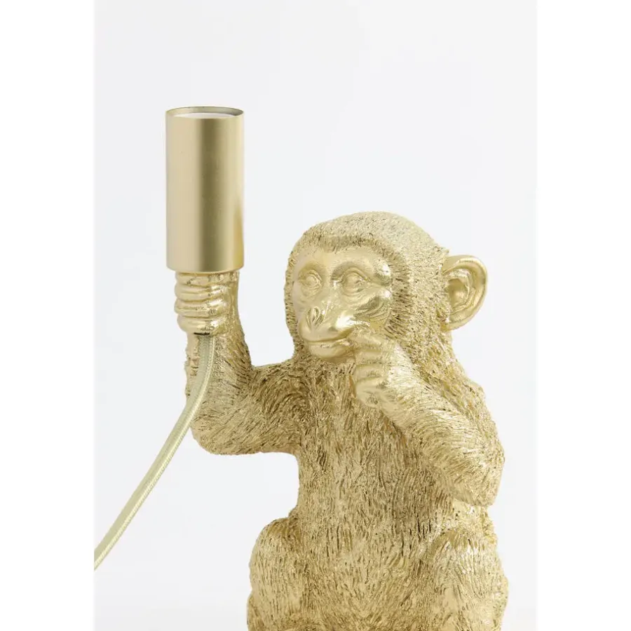 Light & Living Tafellamp Monkey - Goud - 13x12,5x23,5cm