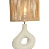 Tafellampen-Leen Bakker Tafellamp Reva - naturel keramiek - E27 - 42x26x13,5 cm
