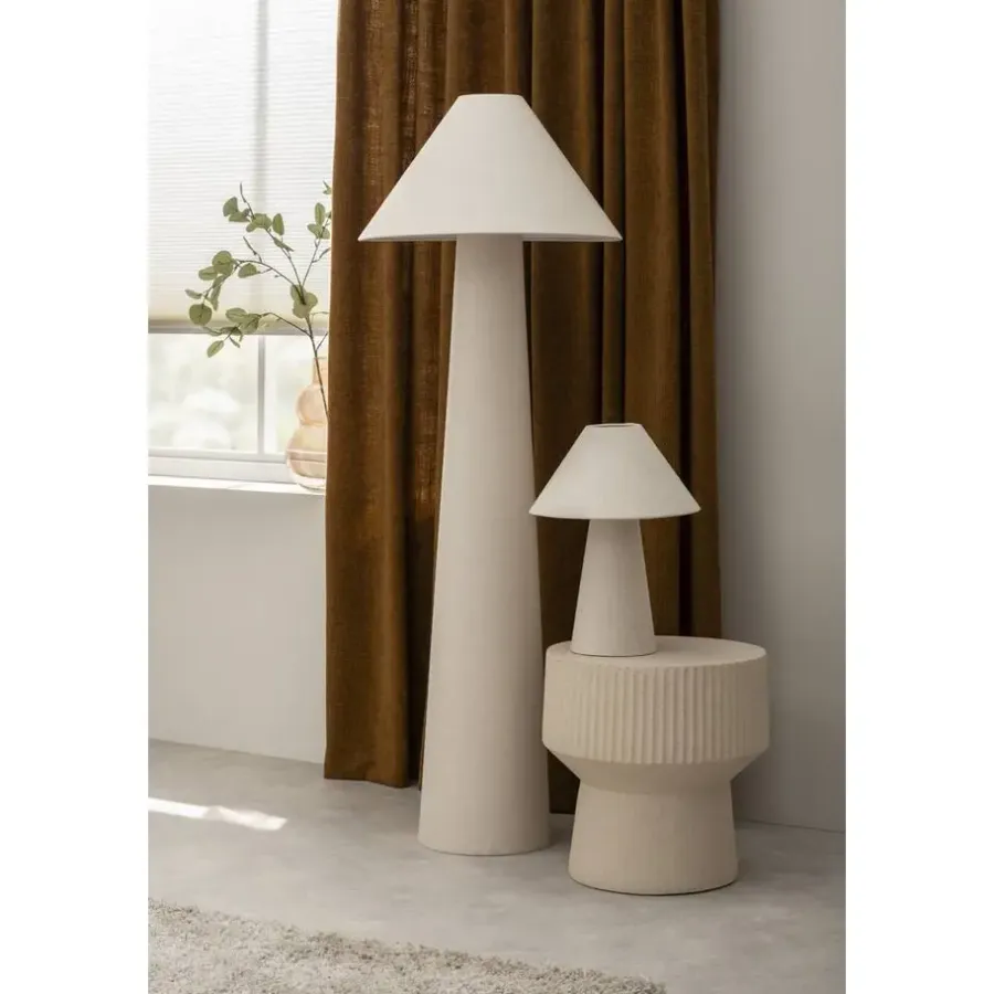 Tafellampen-Leen Bakker Tafellamp Skye - beige - Ø30 x 40 cm