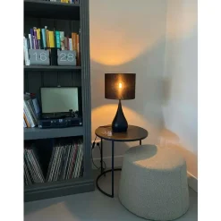 Light & Living Tafellamp Svante - Zwart - Ø28cm